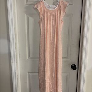 Charter Club Women's Cotton Smocked-Neck Nightgown Size  Small Peachy Color